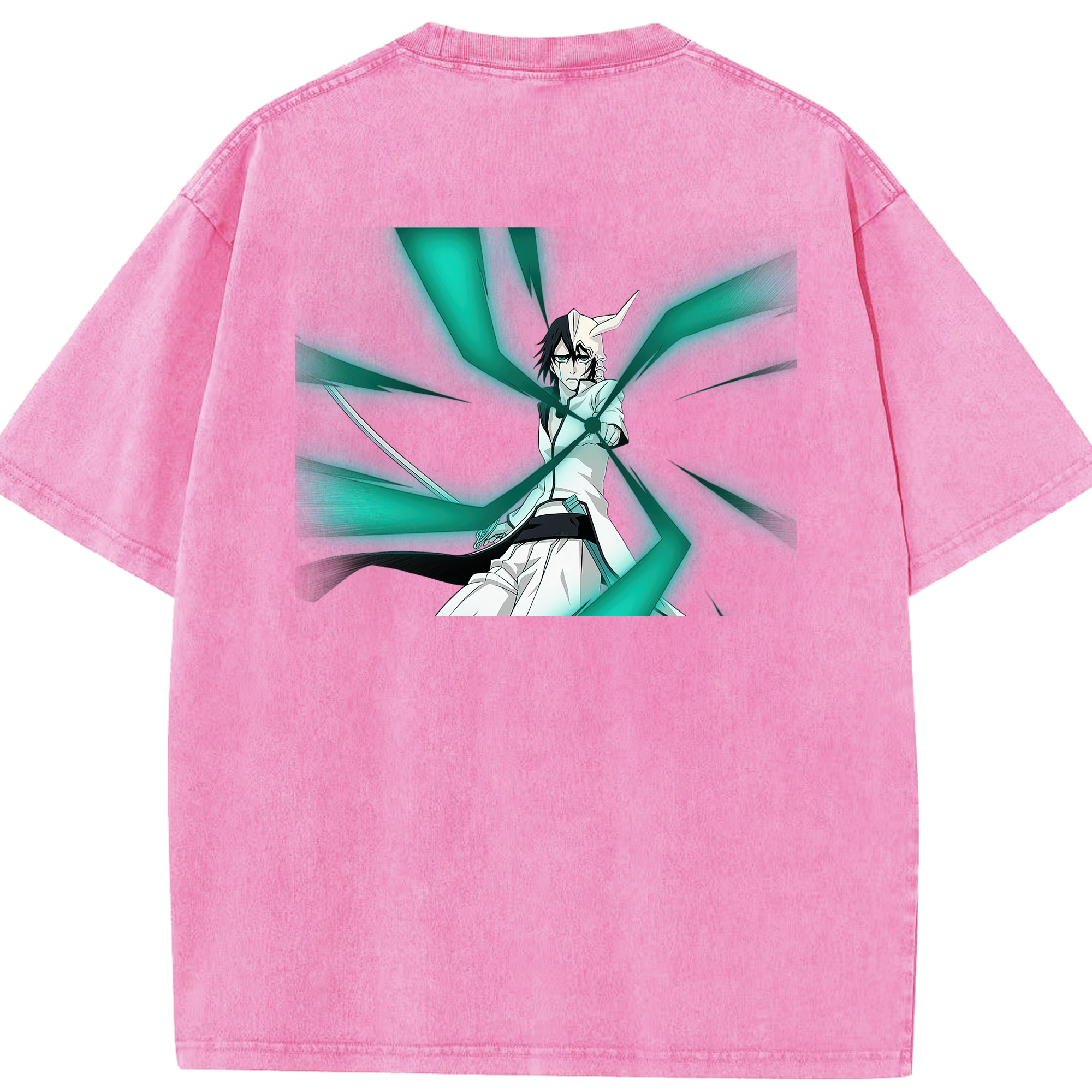 （画像用） ブリーチ ウルキオラ·シファー BLEACH Ulquiorra cifer 綿100% ヴィンテージ風 半袖Tシャツ（背面プリント）